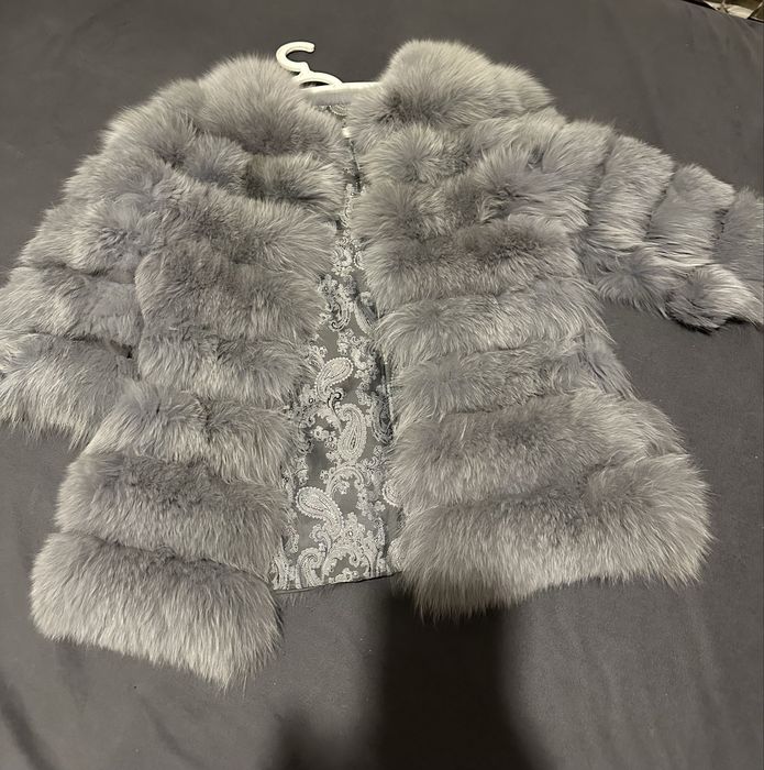 Шуба писец натуральная серая