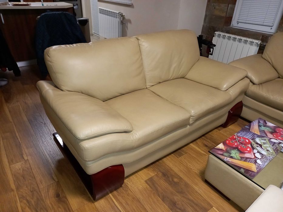 Кожена мека мебел