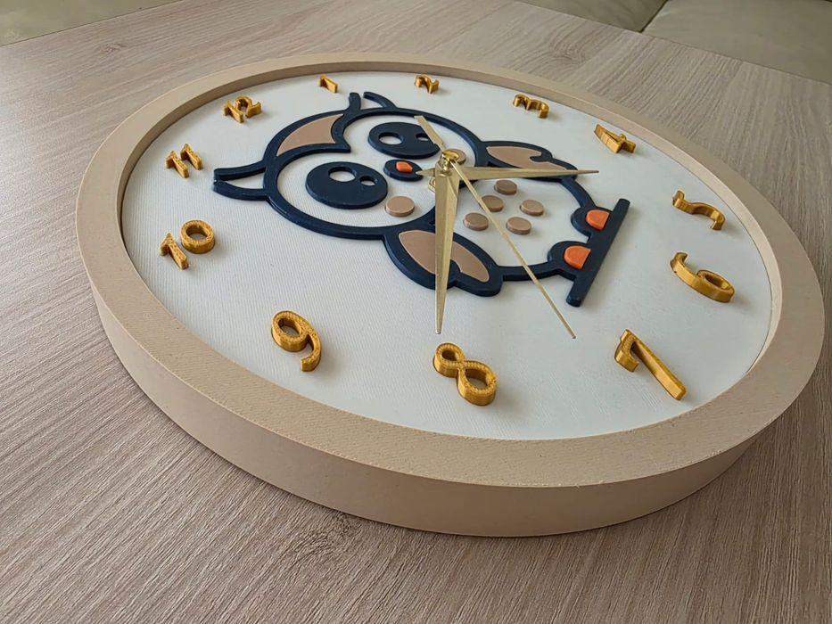 Ceas de perete 3D – Bufniță haioasă, perfect pentru camera copilului