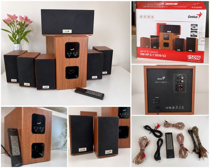 Sistem 5.1 Genius 5050V2 + telecomandă – ca nou