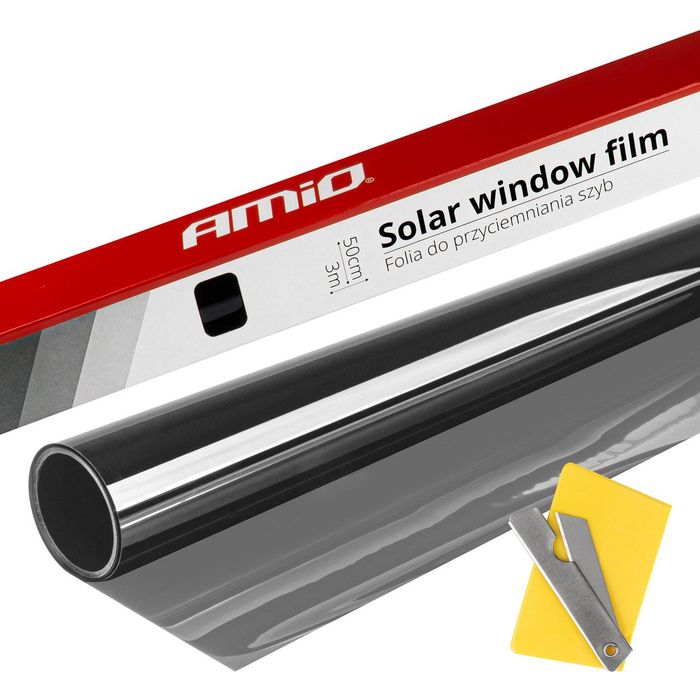 фолио за тониране на прозорци недраскащо 0.5м x 3м light black 60% ...
