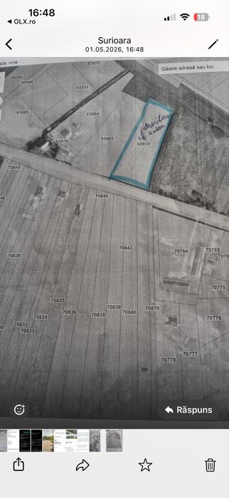 Teren intravilan 5400 mp DN28 Costuleni Iasi, 55 ml deschidere, ideal investitie