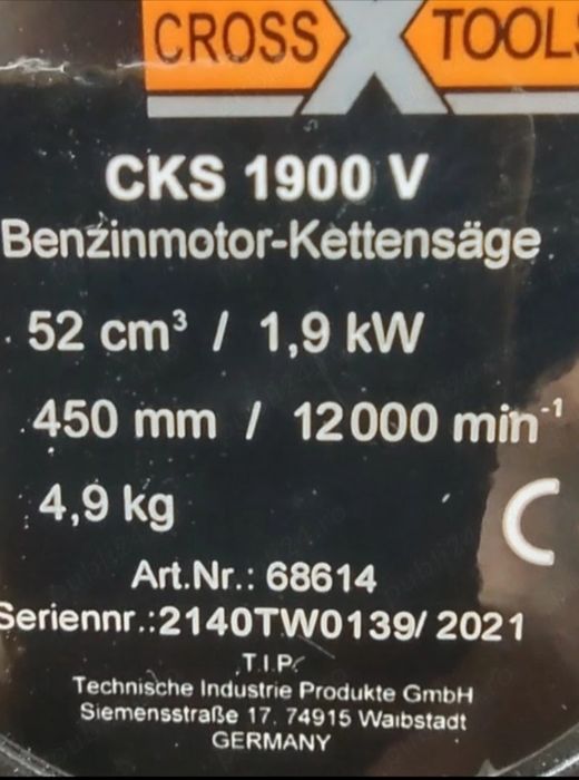 Drujbă benzină germană - ieftină