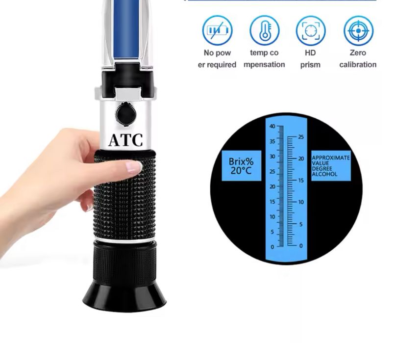 Захаромер две скали за вино рефрактометър