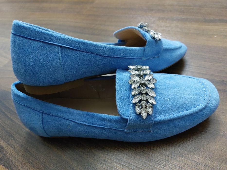 Mocasini bleu nepurtati mărimea 36