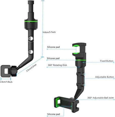 Suport telefon pentru oglinda retrovizoare HS-1211