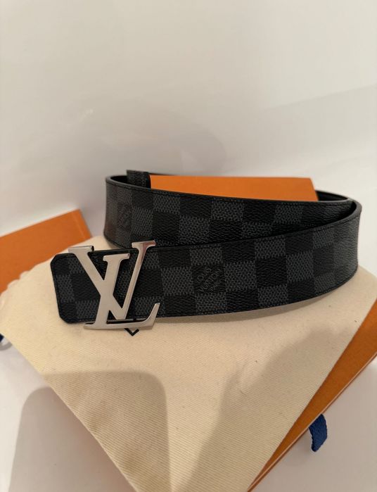 Curea Louis Vuitton Damier originală reversibilă LV nouă cu factura