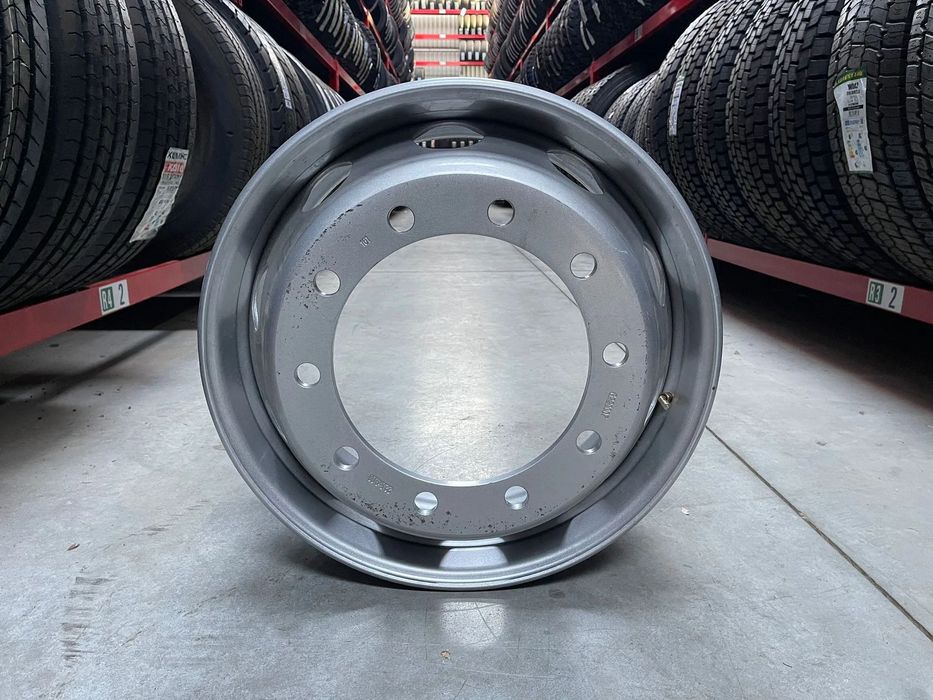 Janta NOUA  Otel 9.00X22.5 Akojant 10 prezoane, 105 mm intre prezoane, fiu 280 mm, flansa laterala Valva exterioara Toate Pozitiile