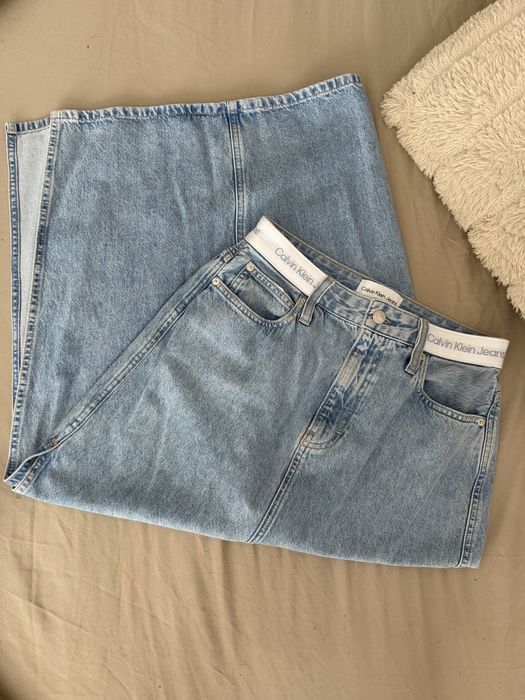Дълга дънкова пола Calvin Klein W29 / висока талия / Y2K