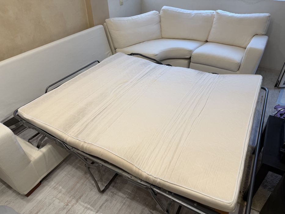 Италиански диван LAMPOLET 330 см – гъши пух, 4 модула, разтегателен