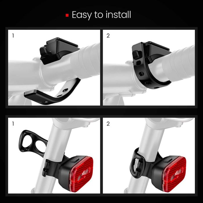 Lanterna pentru bicicleta fata+spate LED