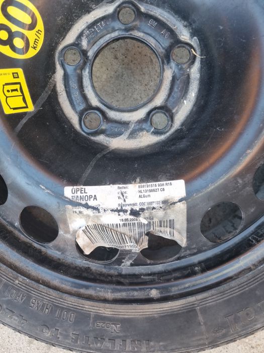 Roata slim pentru rezerva