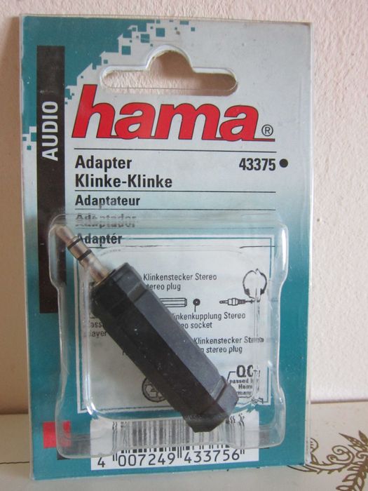 Adaptor Audio Stereo Hama fabricat Germania 2 bucati noi