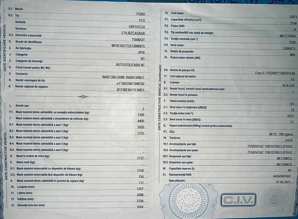 Camioneta Ford FED Transit