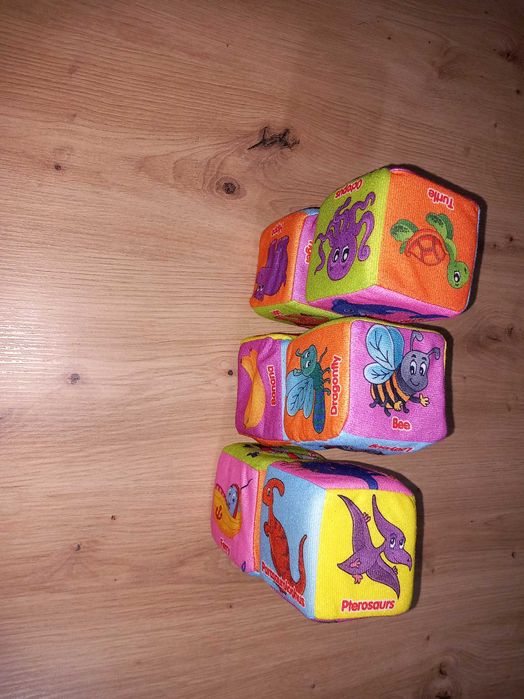 Меки кубчета с картинки - Монтесори / образователна игра / играчка