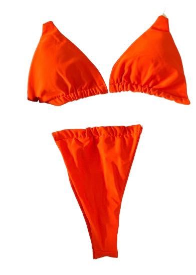 Бански от две части с прозрачни презрамки за равномерен тен лято 2024