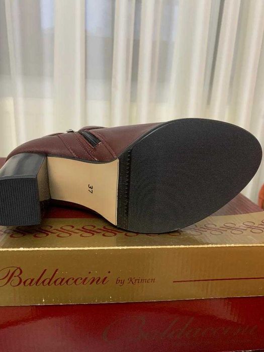 Ghete bordo din piele naturala, Baldaccini, marime 37