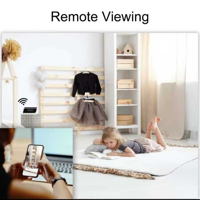 Camera Spion Wi-Fi Ascunsa in Ceas de Birou,Ful HD,Card 64 Gb,baterie