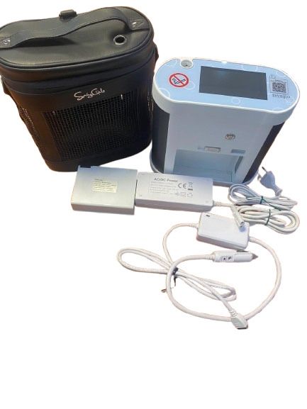 Concentrator de Oxigen Portabil Lovego SG02L – Ecran Tactil, Pachet Complet (Autonomie + Auto), Stare Ca Nouă
