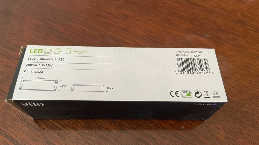 One Light 89015AT - Димируем LED драйвер, 700mA, 7-15W