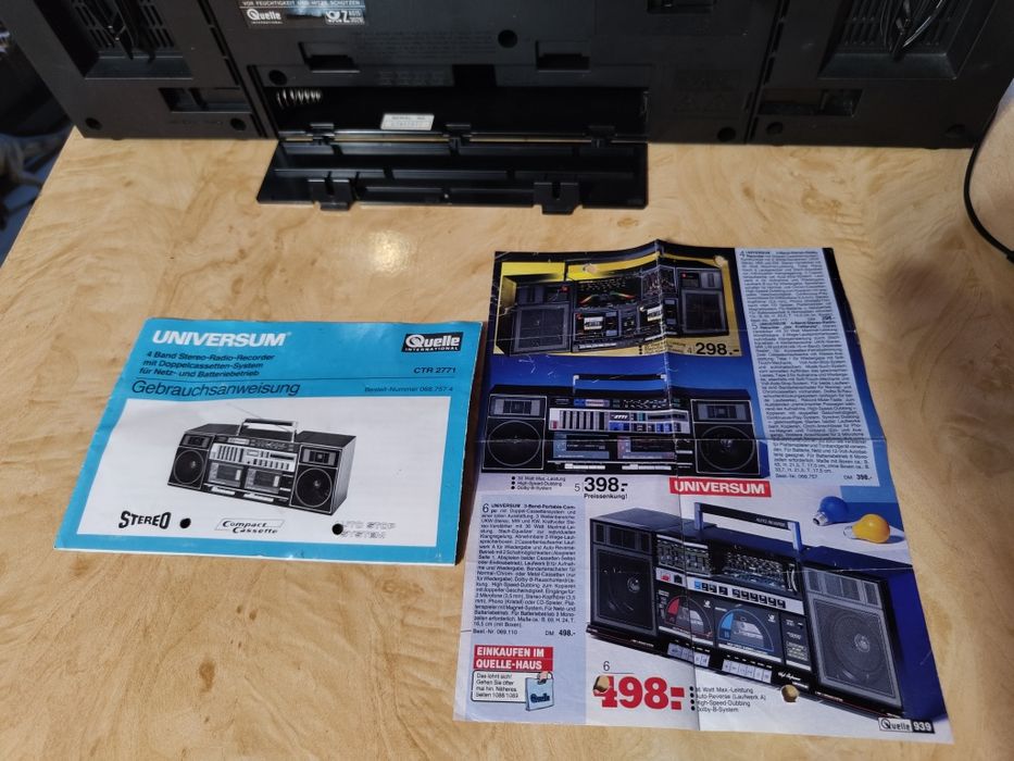 Radiocasetofon Boombox Universum CTR 2771 vintage Ghettoblaster  High perfonmance