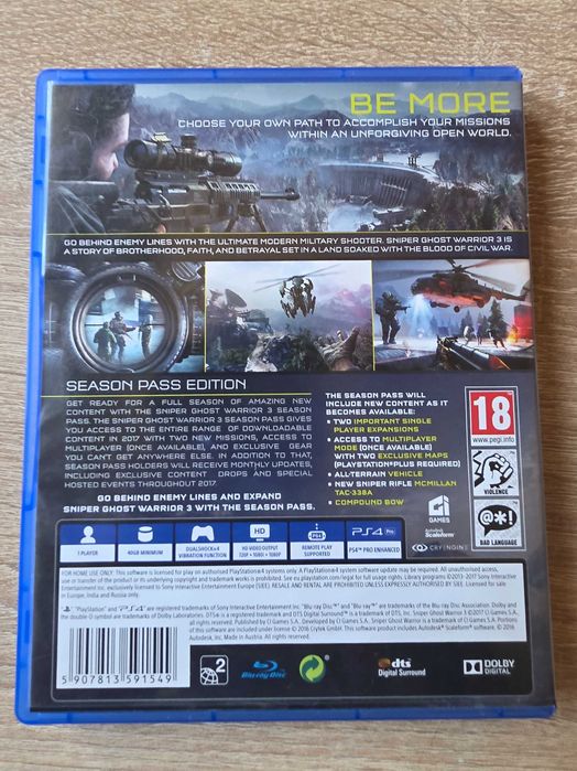 Sniper 3 Ghost Warrior Playstation 4 Game