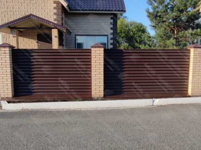 Забор жалюзи из металла