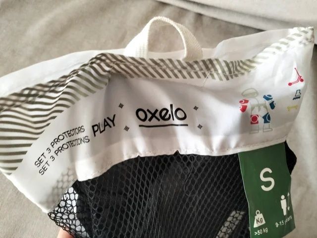 Set 3 protecții trotineta/role/skateboard Oxelo pentru copii