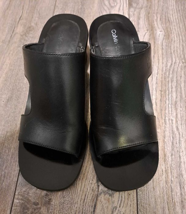 Дамски чехли ест.кожа на Calvin Klein