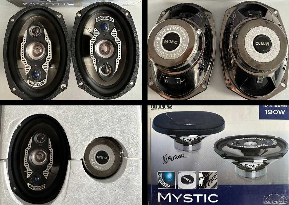 Statie amplificare MNC si difuzoare auto cu 3 cai