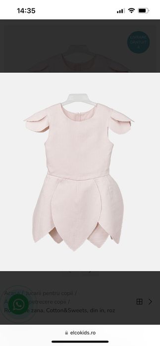 Rochie zâna din in roz