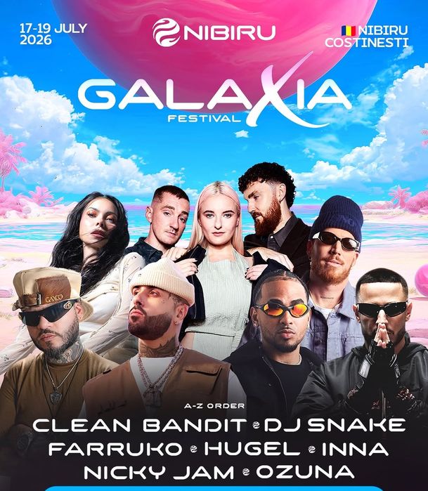Bilet 3 zile NIBIRU, Galaxia Festival - General Access 3-Day Pass, o persoană, 17-19 iulie Costinești