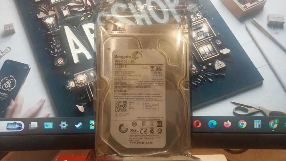 Новый HDD Seagate Desktop HDD 4TB (ST4000DM000). Запечатанный из США.