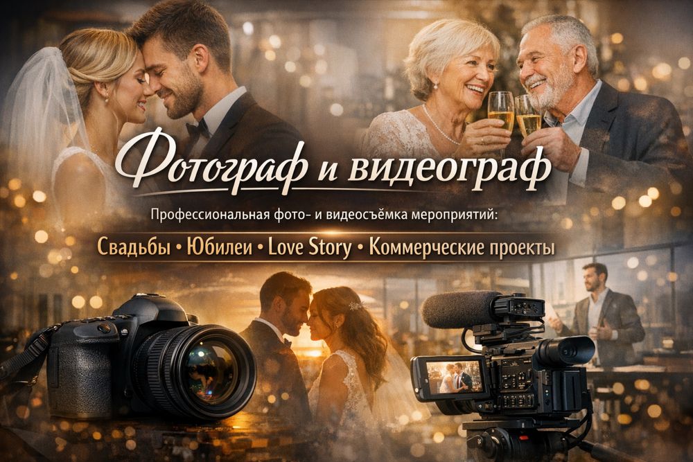 Фото и видеосъемка вашего мероприятия