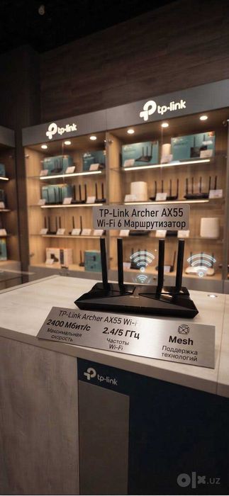 Dostavka. TP-Link Archer AX55 AX3000 Wi-Fi 6 Gigabit routeri