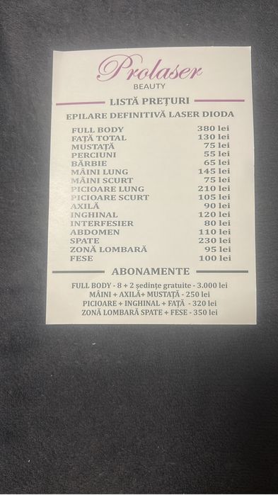 Epilare laser profesional cele mai ieftine servicii din constanta