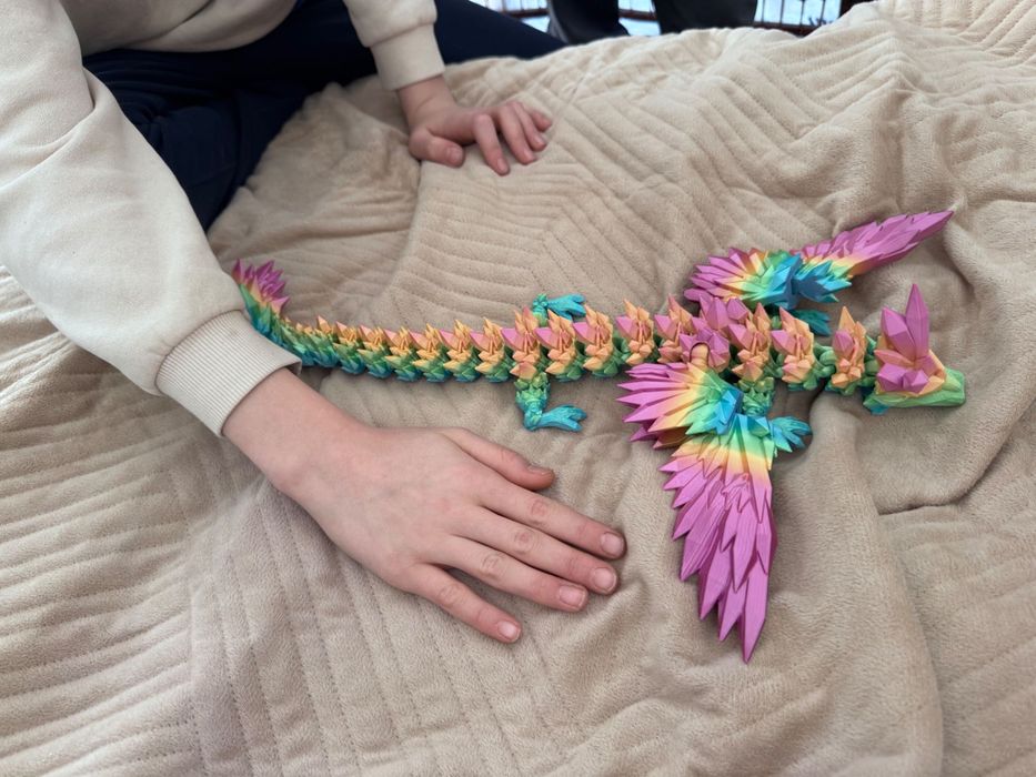 Игрушка дракон 3D пластиковый