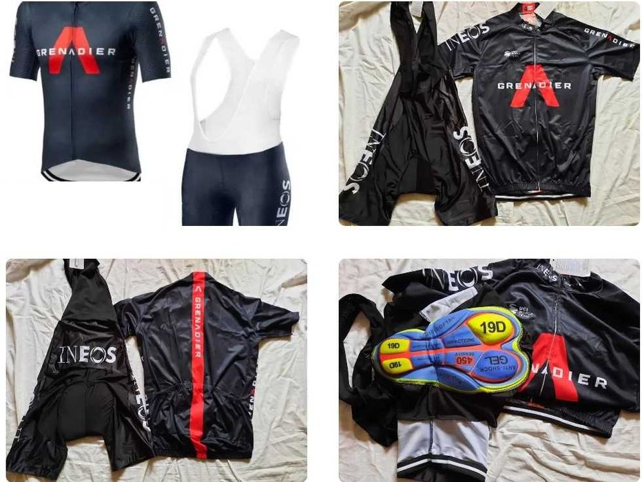 Echipament ciclism 3 modele Ineos / Grenadier / sky tricou / pantaloni