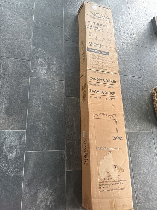 Umbrelă Cantilever Nova Outdoor Living Apollo 3x2m Bej - Nouă