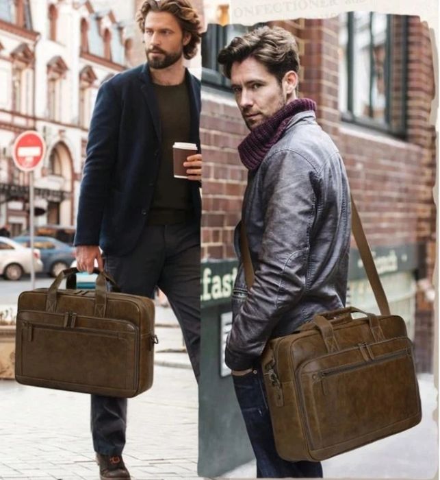 Geantă pentru bărbați NEWHEY, geantă de umăr vintage