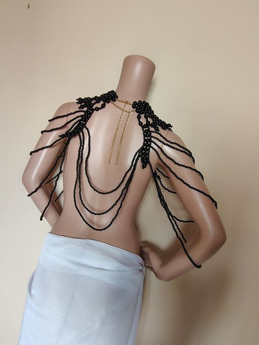 Colier mare elegant din mărgele pentru petreceri, nunți