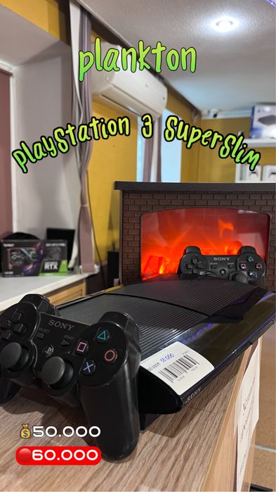 PlayStation 3 Super Slim 500GB 2 геймпада в отличном состоянии