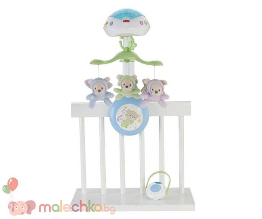 Музикална въртележка с проектор Fisher-Price Butterfly Dreams 3-в-1
