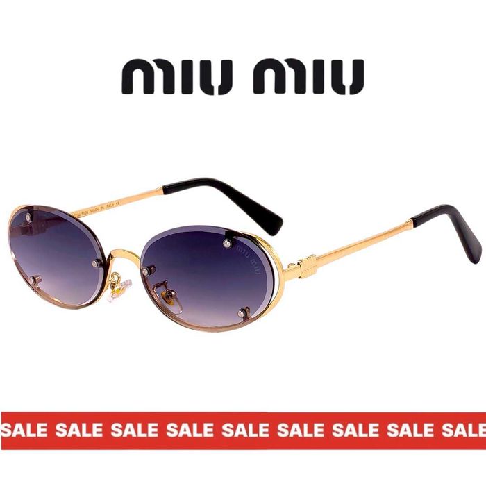 Miu Miu Oval 2027 Дамски слънчеви очила с овална форма и интересна рамка