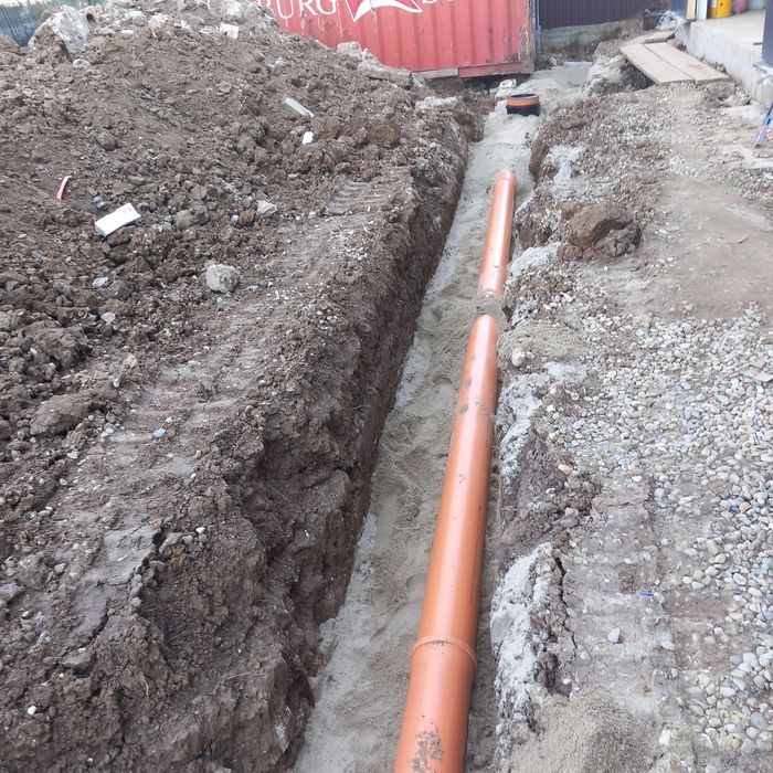 Canalizare exterioara la 110 lei / ml manopera