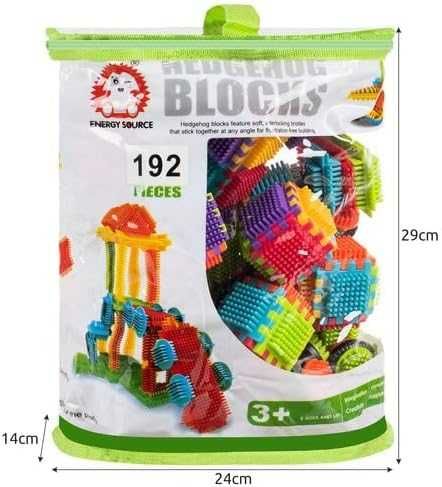 Set blocuri constructie educative Arici 192 piese Joc creativ stivuit