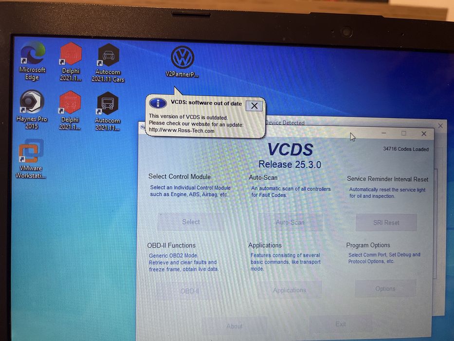 Kit laptop + diagnoza Delphi 2021 DS150e + VCDS 2025 update