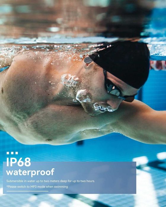 SANOTO Căști In-Ear pentru Înot, Bluetooth 5.4, MP3 Player 8GB, IPX8