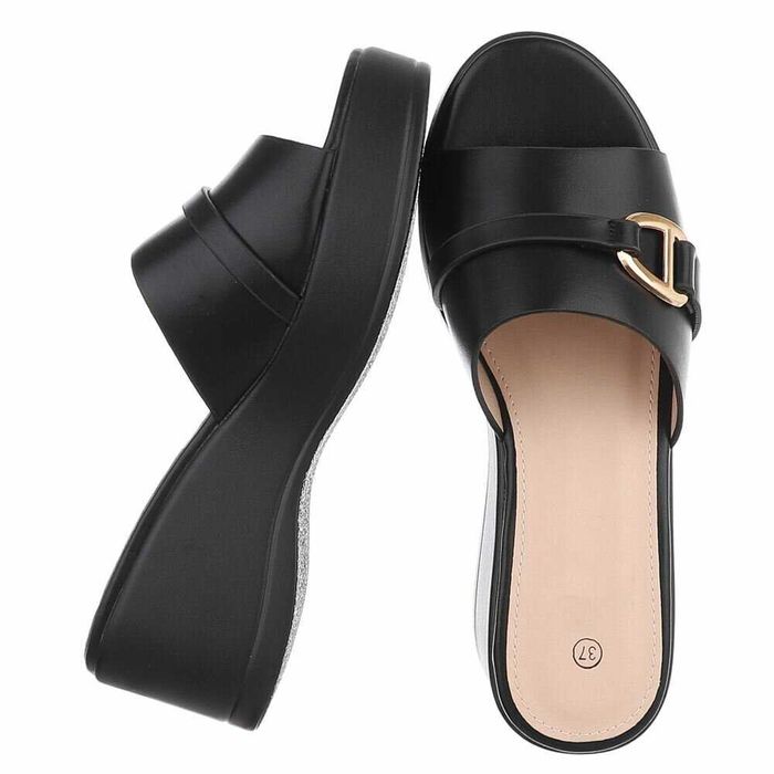 Papuci Damă Eleganți Bej/Negri | Mărimi 37-40 | Livrare Rapidă Timișoara