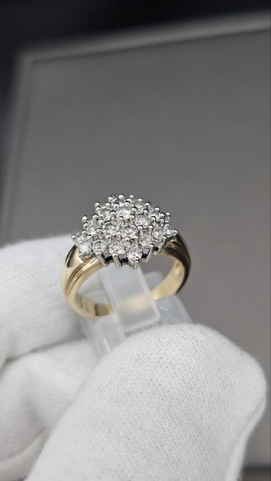 Златен пръстен с диаманти – 14K